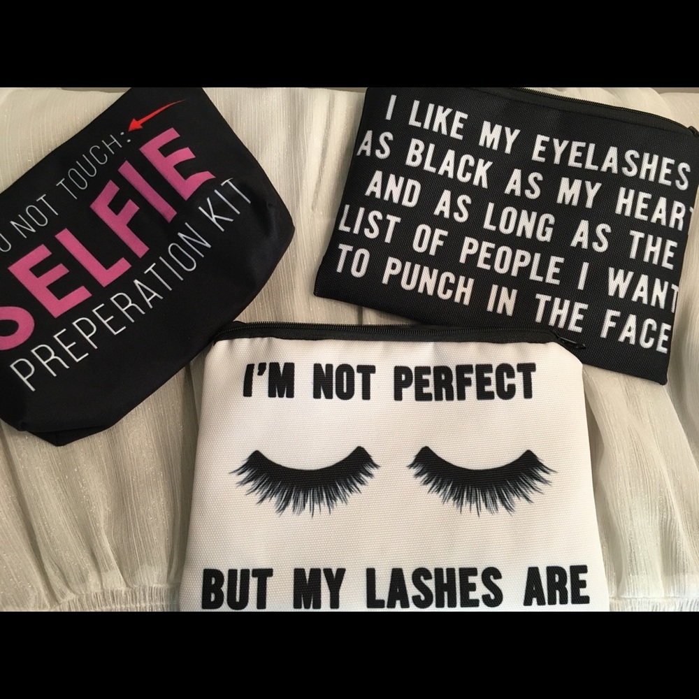 Cosmetic bag, makeup bag, eyelash bag bundle!
